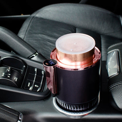 2 em 1 Copo de resfriamento de aquecimento de carro 12V Suporte de copo de carro inteligente Display de temperatura digital Copo de bebida Aquecedor Cooler Mini Geladeira de carro