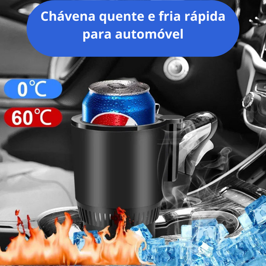 2 em 1 Copo de resfriamento de aquecimento de carro 12V Suporte de copo de carro inteligente Display de temperatura digital Copo de bebida Aquecedor Cooler Mini Geladeira de carro