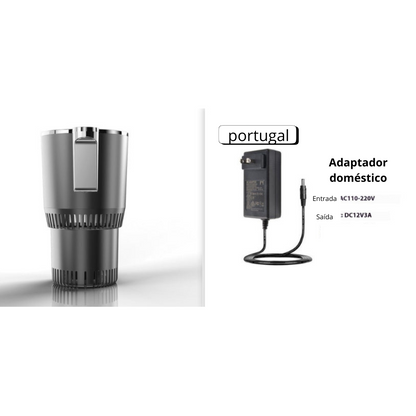 2 em 1 Copo de resfriamento de aquecimento de carro 12V Suporte de copo de carro inteligente Display de temperatura digital Copo de bebida Aquecedor Cooler Mini Geladeira de carro