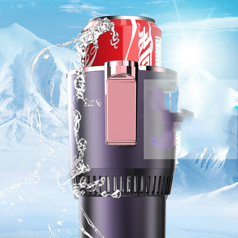 2 em 1 Copo de resfriamento de aquecimento de carro 12V Suporte de copo de carro inteligente Display de temperatura digital Copo de bebida Aquecedor Cooler Mini Geladeira de carro